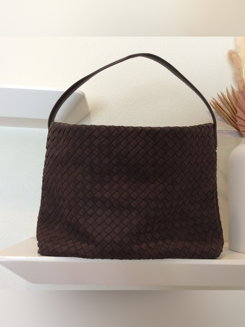 Woven Hobo Tote Bag - Brown